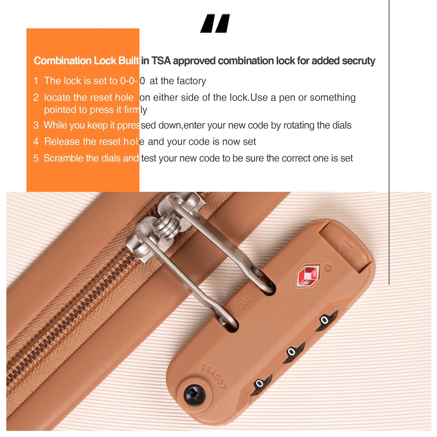 TravelhouseCN ABS Luggage Set With Spinner Wheels TSA Lock