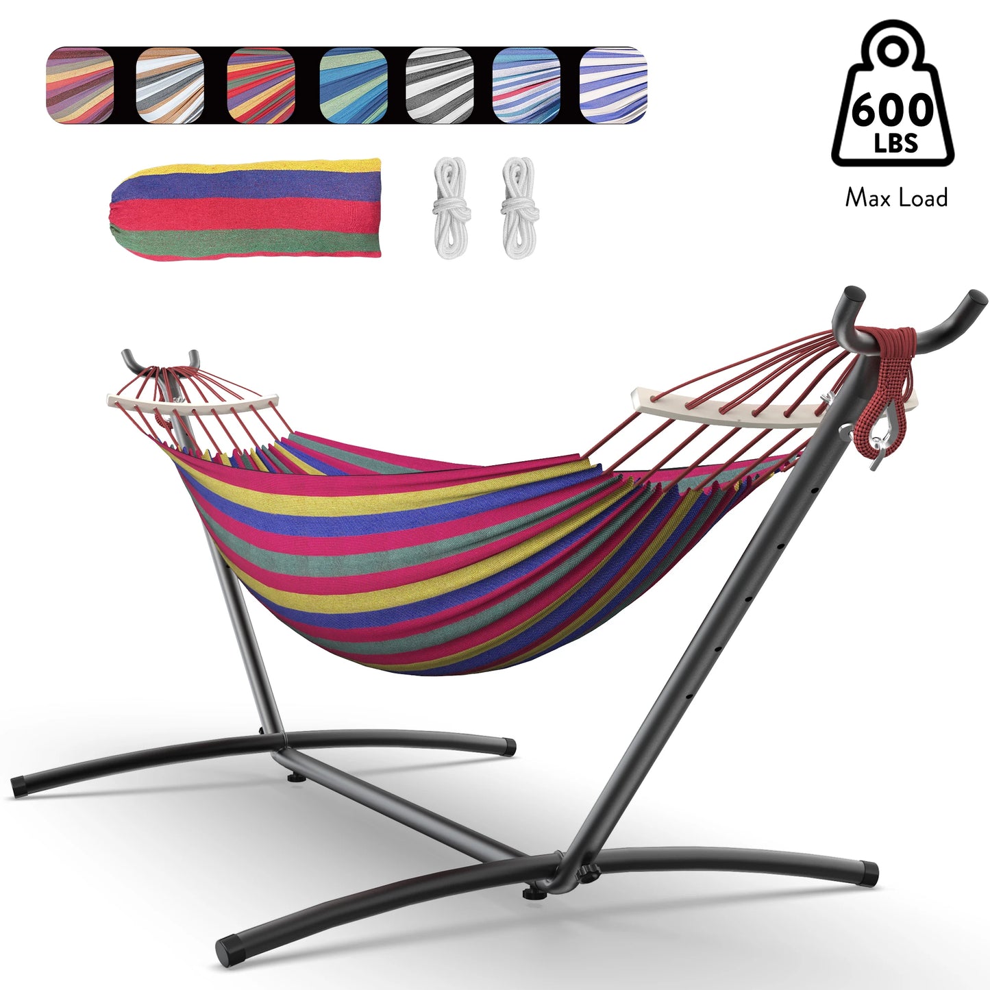 Gyroor Adjustable Stand Hammock 600 Pound Capacity With Storage Bag