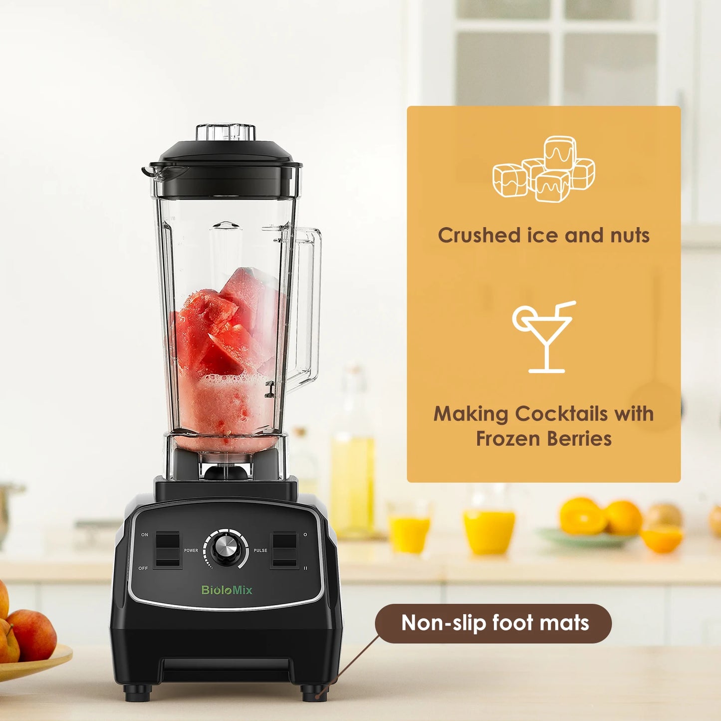 Biolomix BPA Free 3HP Blender Juicer Heavy Duty Food Processor