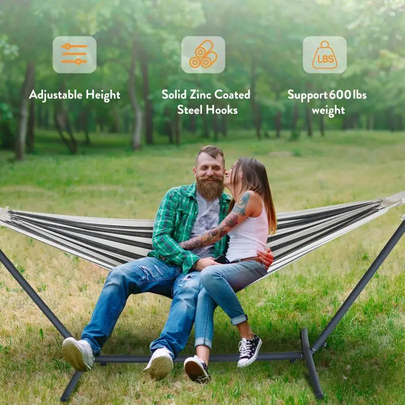 Gyroor Adjustable Stand Hammock 600 Pound Capacity With Storage Bag