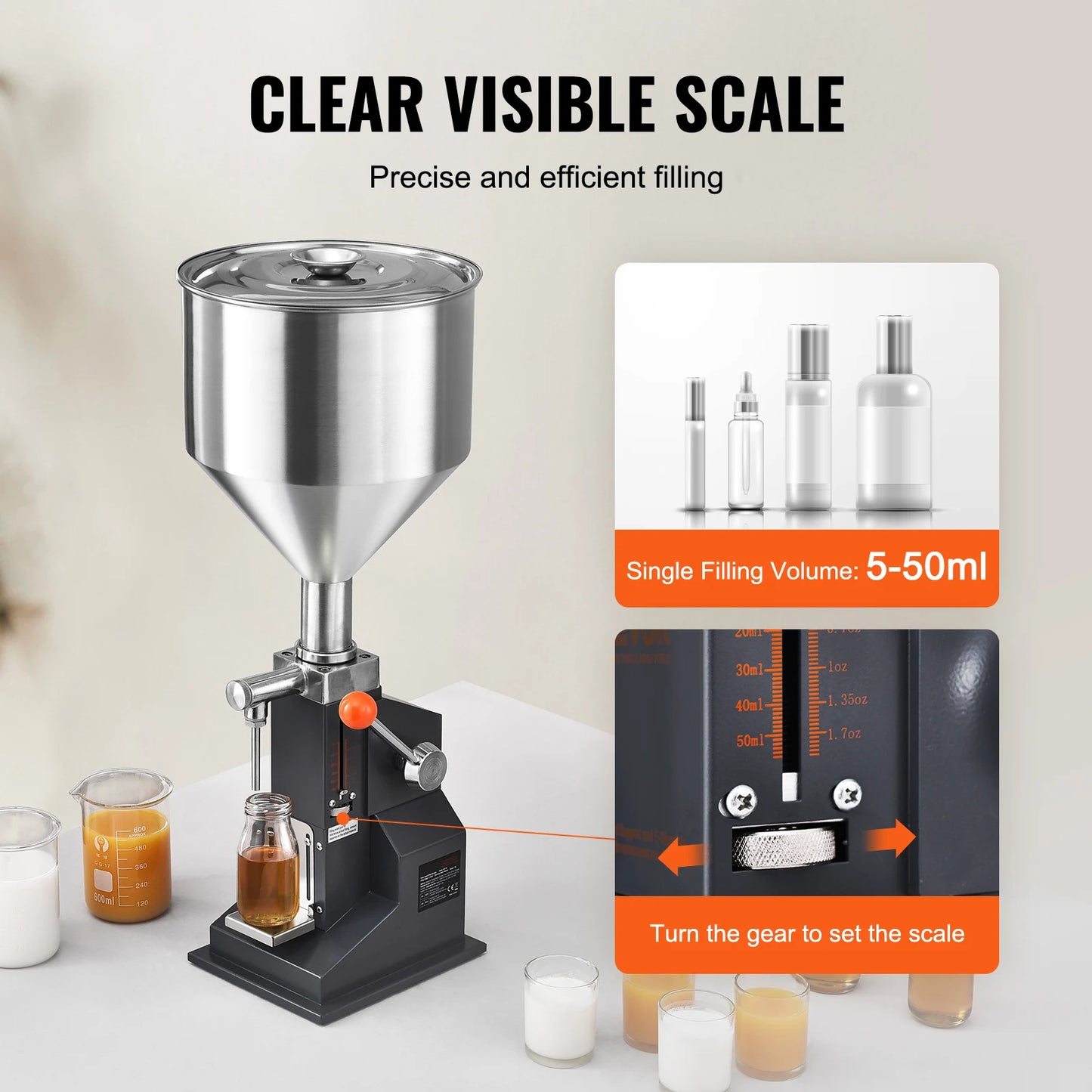 VEVOR A03 Manual Liquid Filling Machine For Bottles