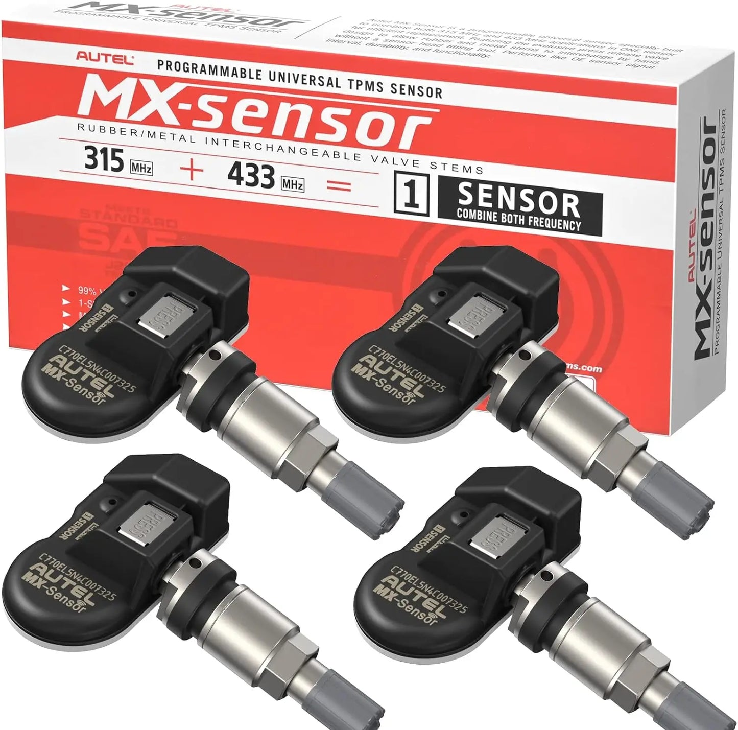Autel MX-Sensor 433 315 MHz TPMS Sensor MaxiTPMS Tire Monitor