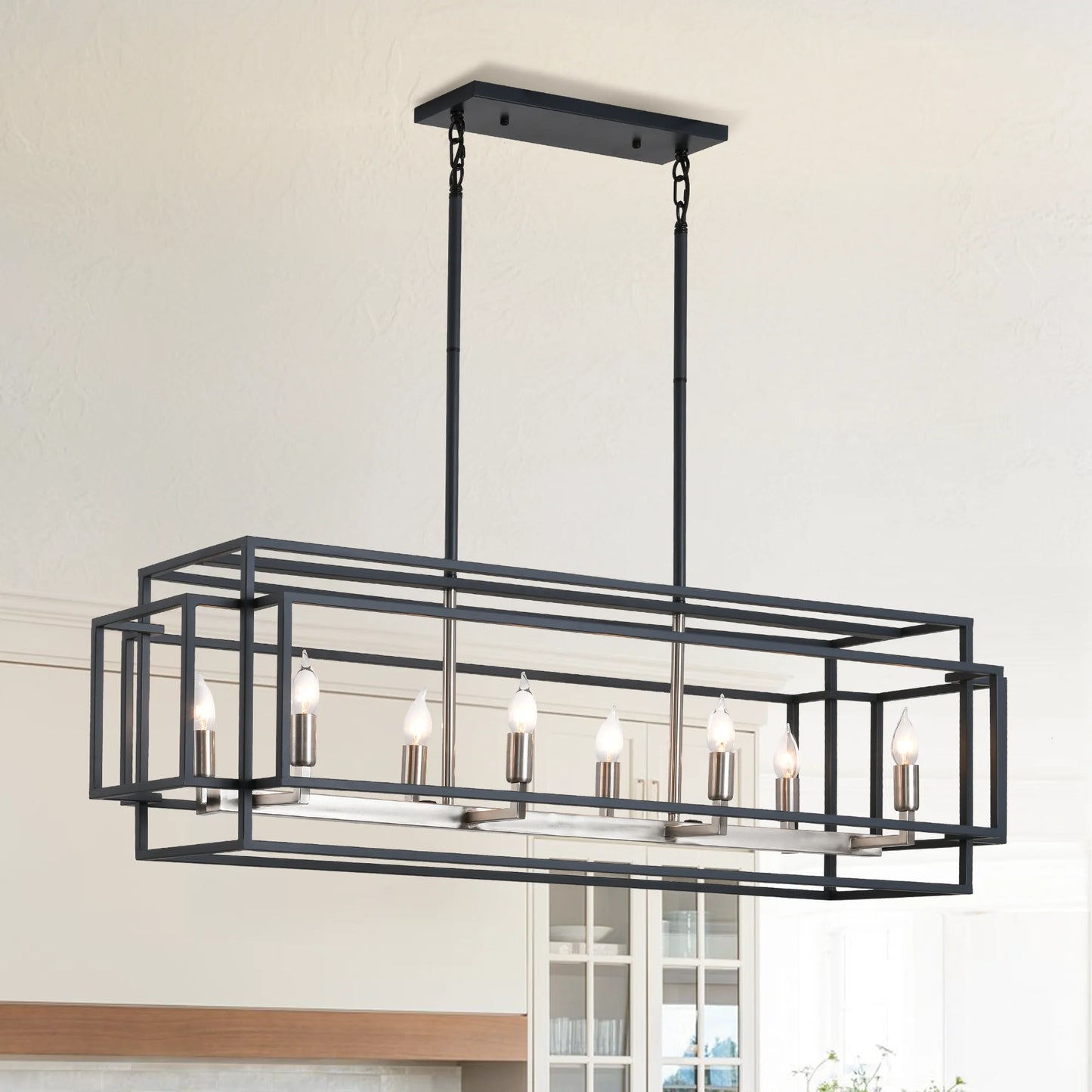 LovingC Retro Industrial Chandelier Pendant Lighting for Dining and Kitchen