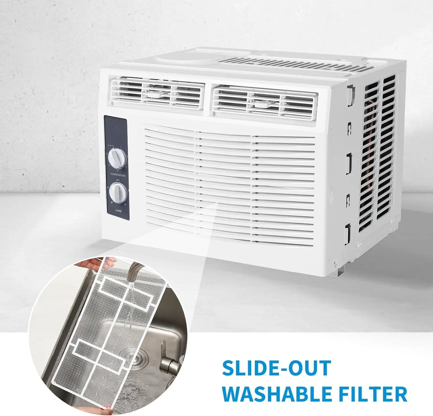Acekool 5000 BTU Window AC Unit With Remote For Rooms