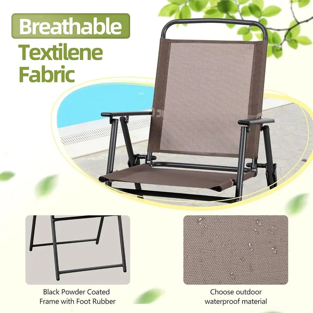 All Weather Patio Dining Set With Umbrella And Bamboo Frame