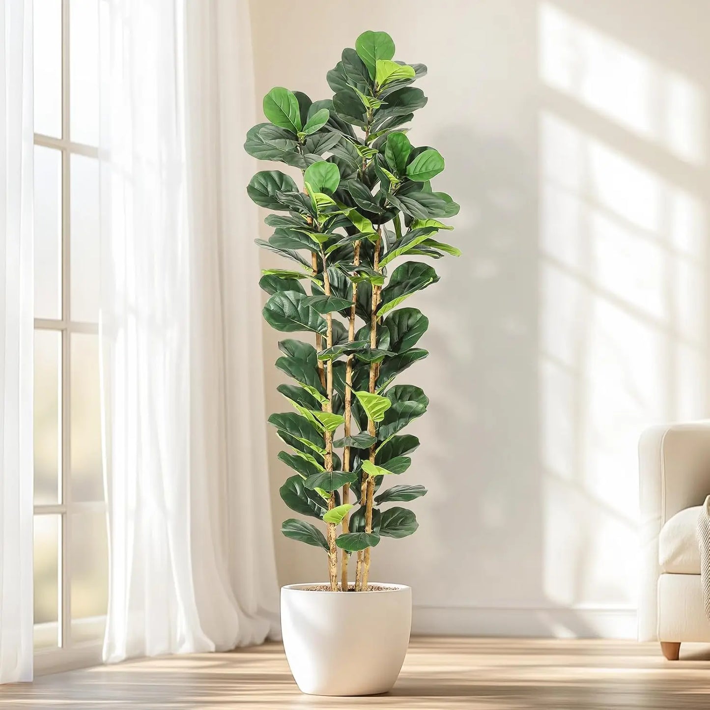 HiMISS Fiddle Leaf Fig Tree With Pot Artificial Houseplant