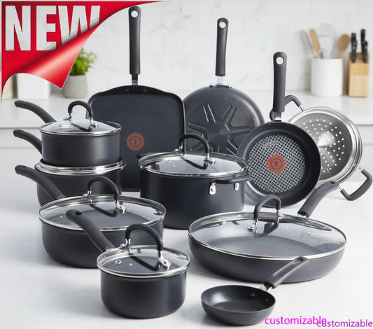 XMSJ Nonstick Cookware Set Hard Anodized Pots And Pans