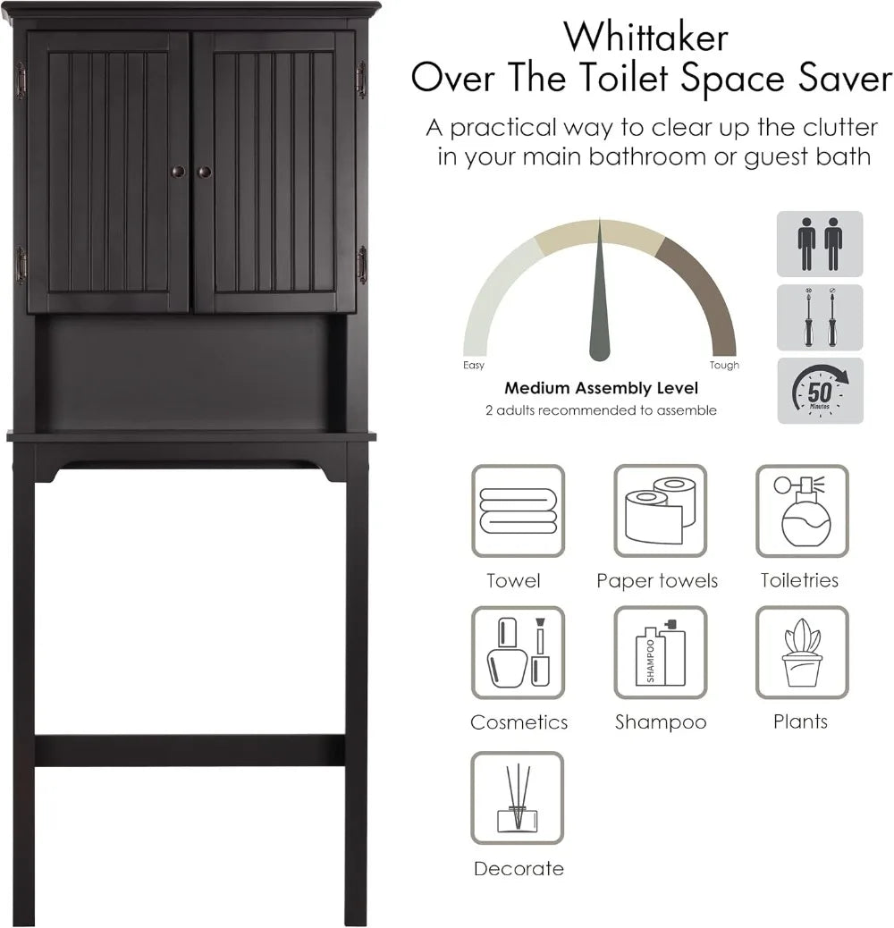 Tongyue Over The Toilet Storage Cabinet With Adjustable Shelves
