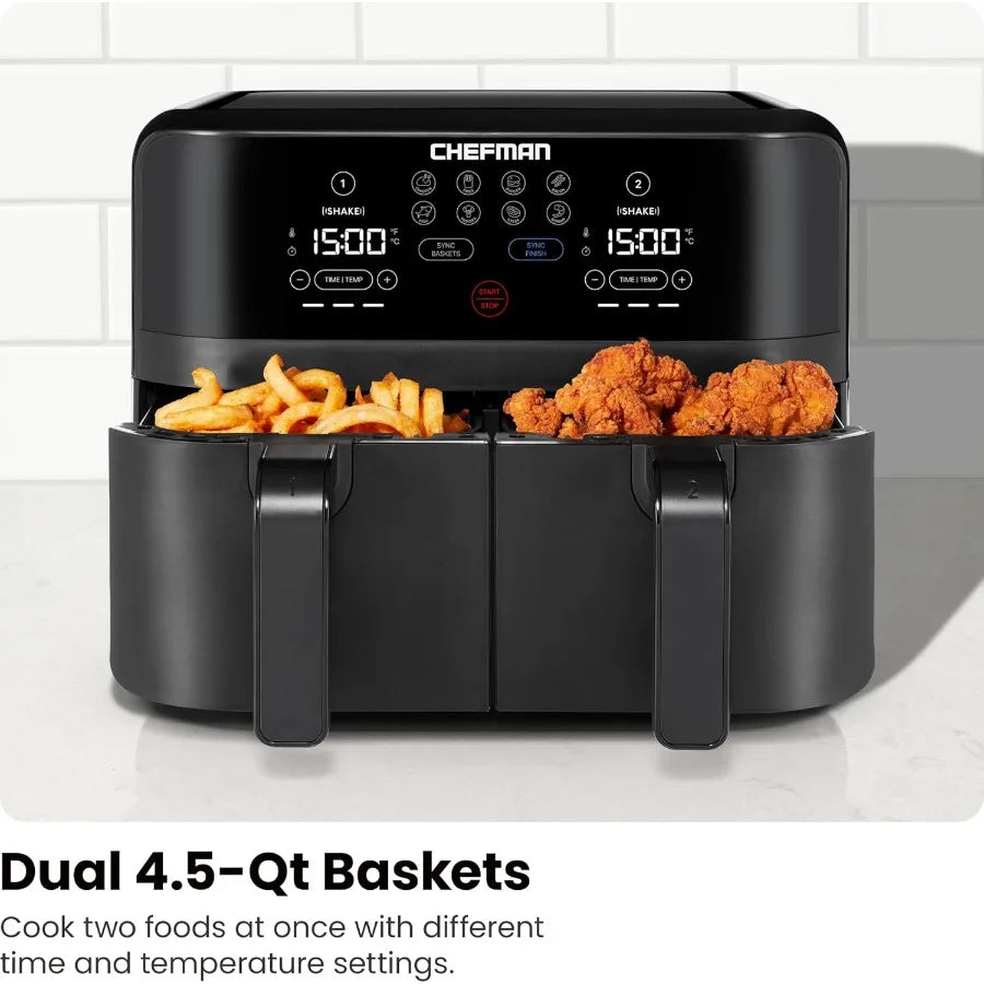 LISM TurboFry Touch Dual Air Fryer With Dual Baskets