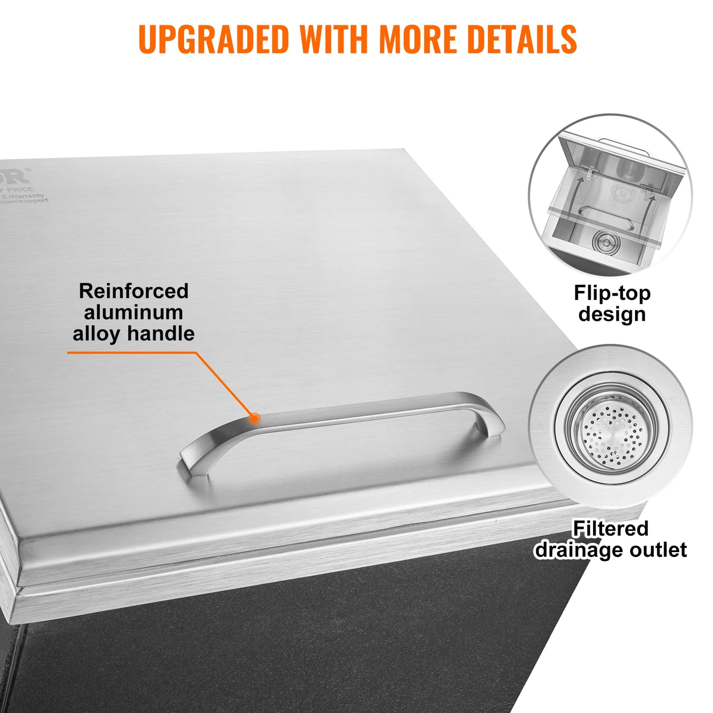 SucceBuy Drop In Ice Chest Stainless Steel Ice Cooler