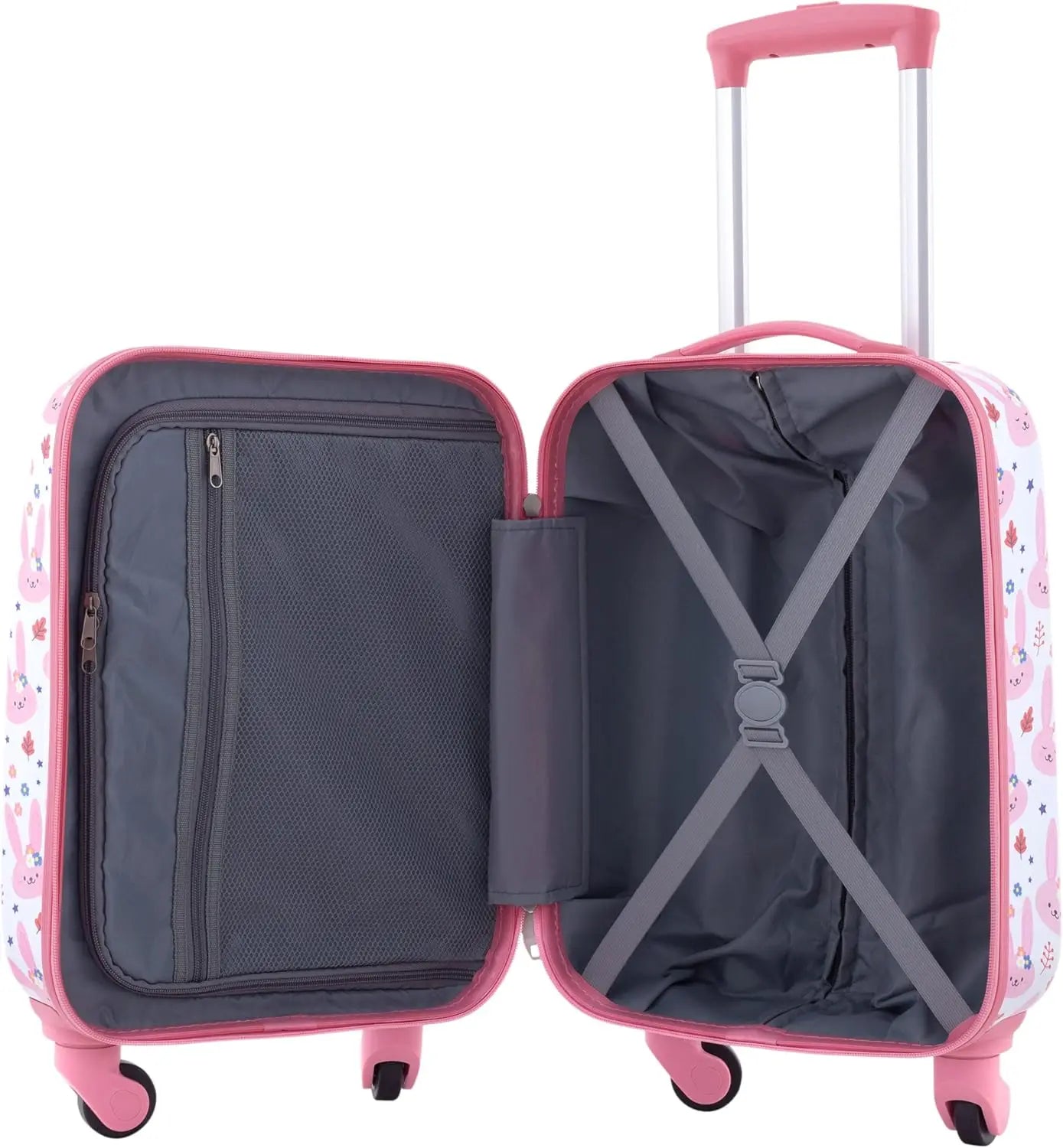 Caster 5-Piece Kids Travel Luggage Set Bunny Design With Spinner