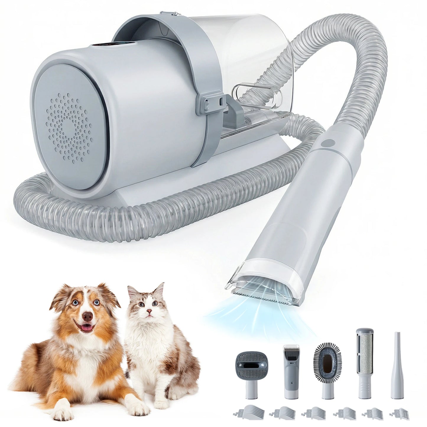 Pet Grooming Vacuum Kit With Cordless Clippers And 3 Modes