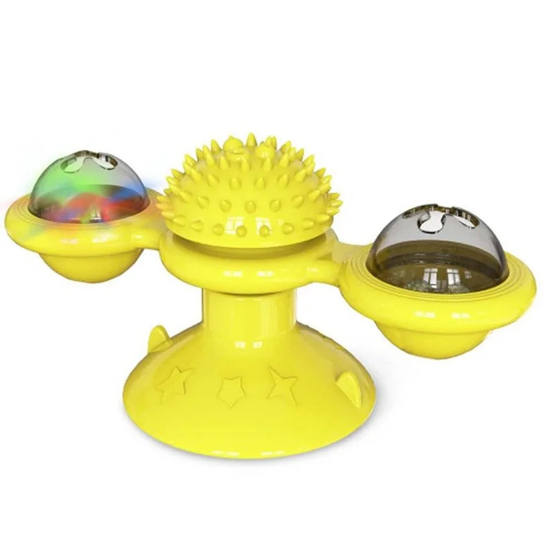 Windmill Cat Toy Interactive Puzzle Turntable Cat Game