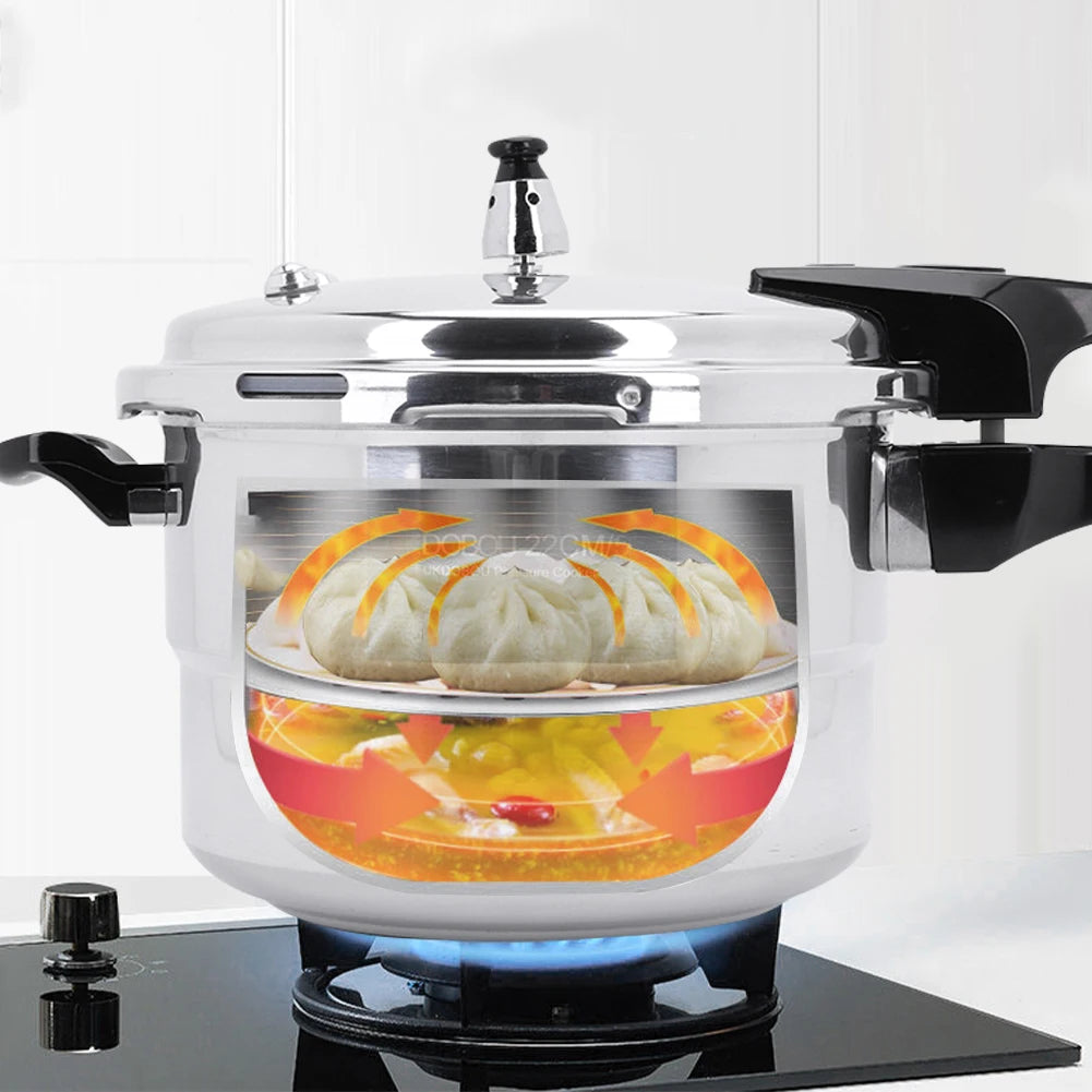Aluminum Pressure Cooker With Steaming Plate For Induction Stoves