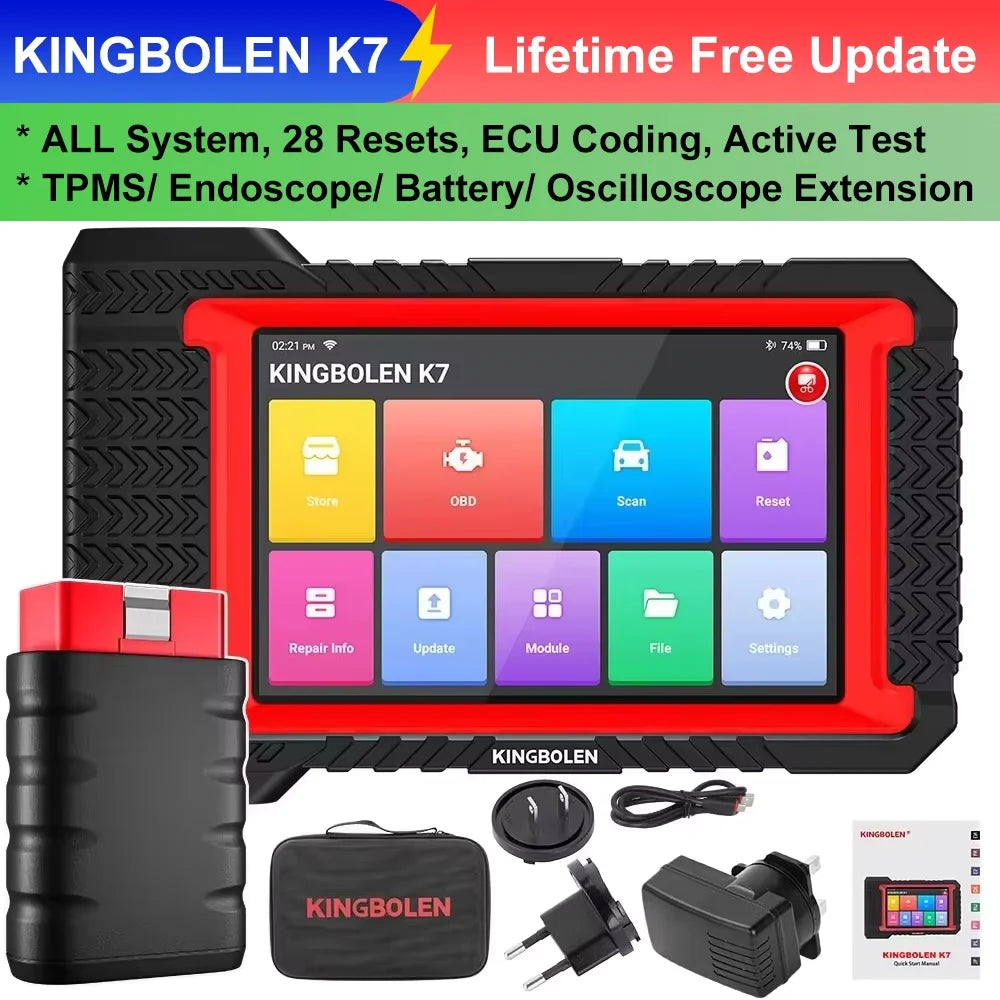 Kingbolen K7 All System Car Diagnostic Tool ECU Coding
