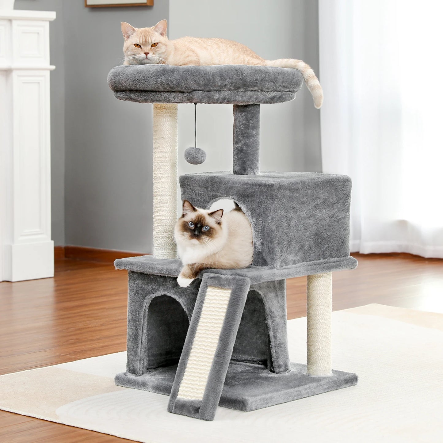PAWZ Road Indoor Cat Tree Tower With Spacious Condos Sisal