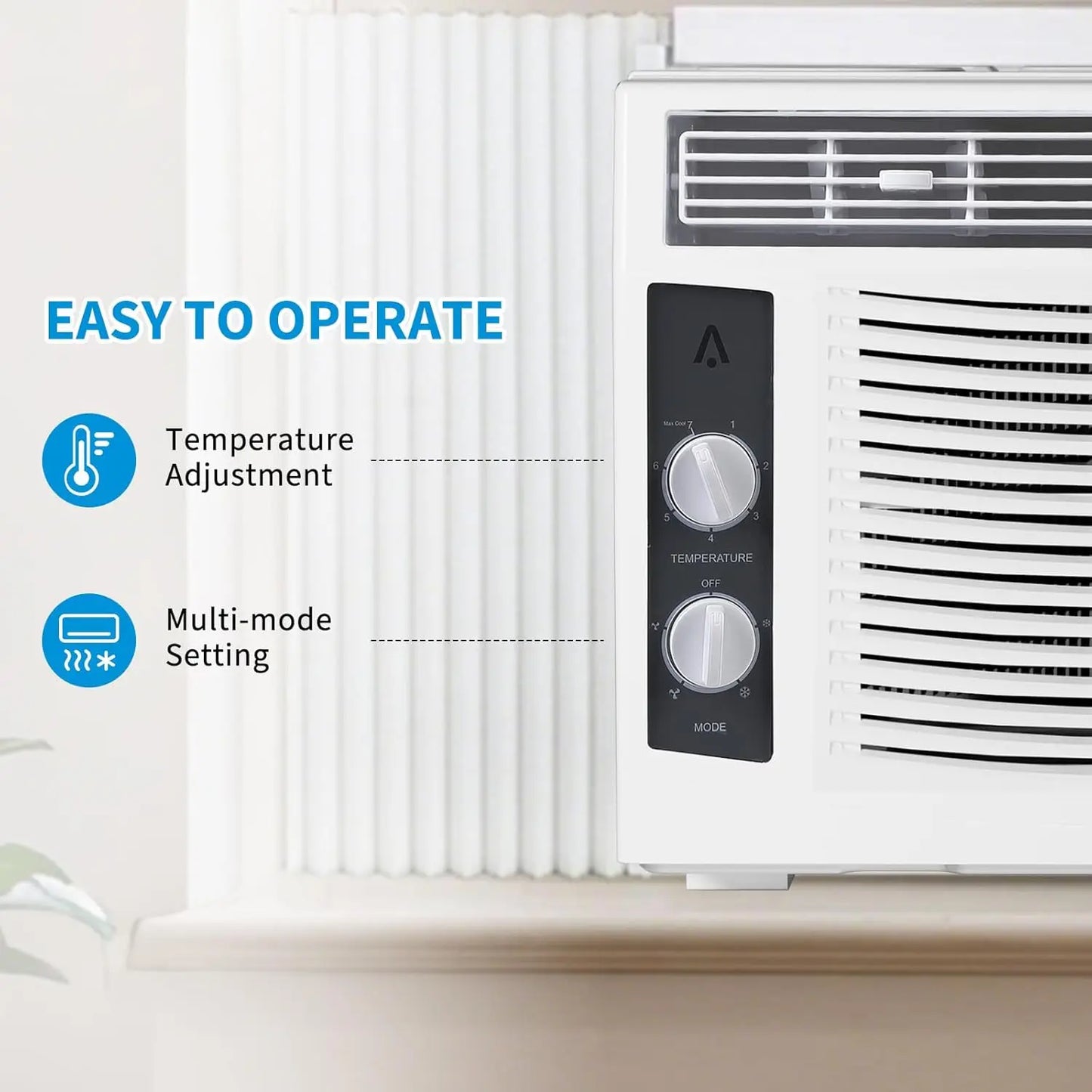 Acekool 5000 BTU Window AC Unit With Remote For Rooms