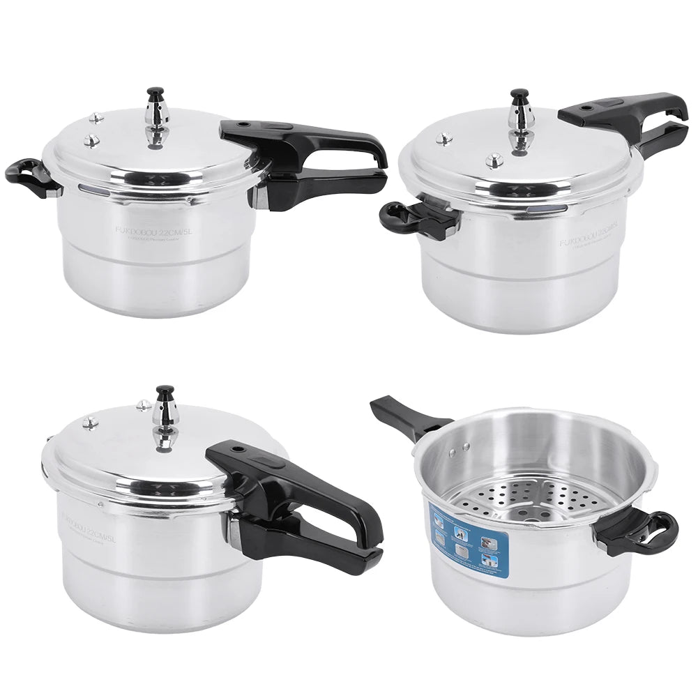 Aluminum Pressure Cooker With Steaming Plate For Induction Stoves
