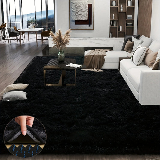 Geometric Plush Polyester Area Rug for Living Room and Bedroom