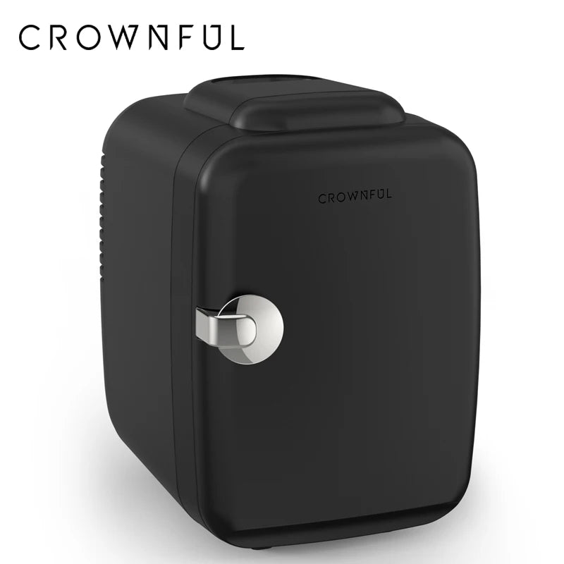 Crownful Mini Fridge For Makeup Skincare Refrigerator AC DC Car