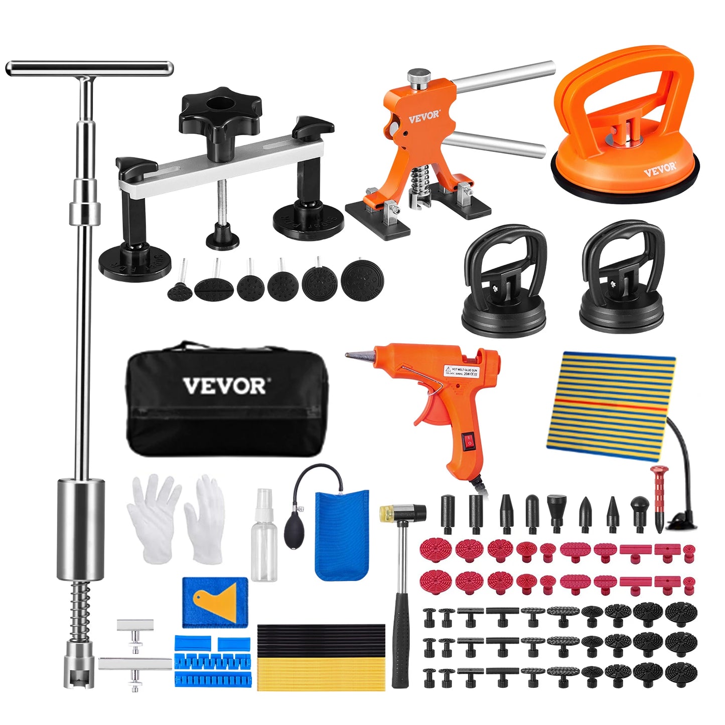 SucceBuy 107 Piece Auto Body Dent Repair Kit Paintless Dent Puller