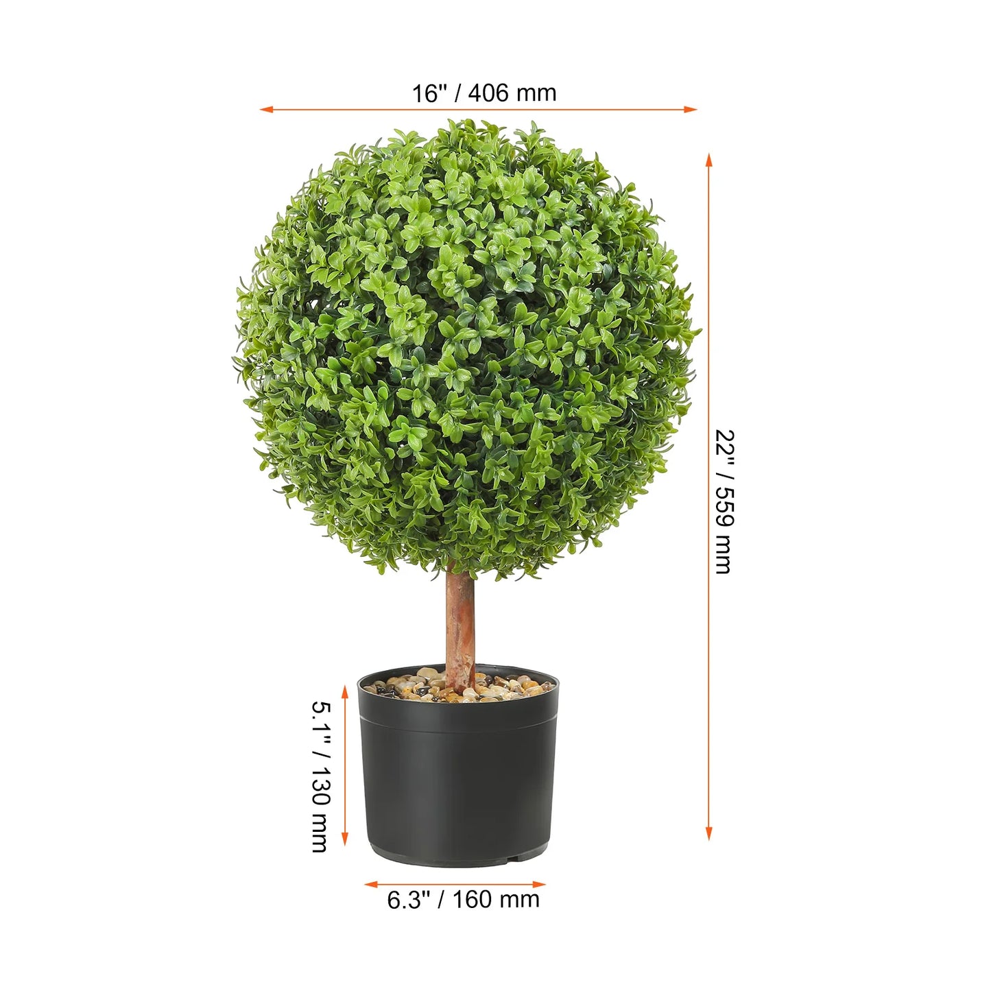 SucceBuy Artificial Boxwood Topiary Spiral Tree Outdoor Decor